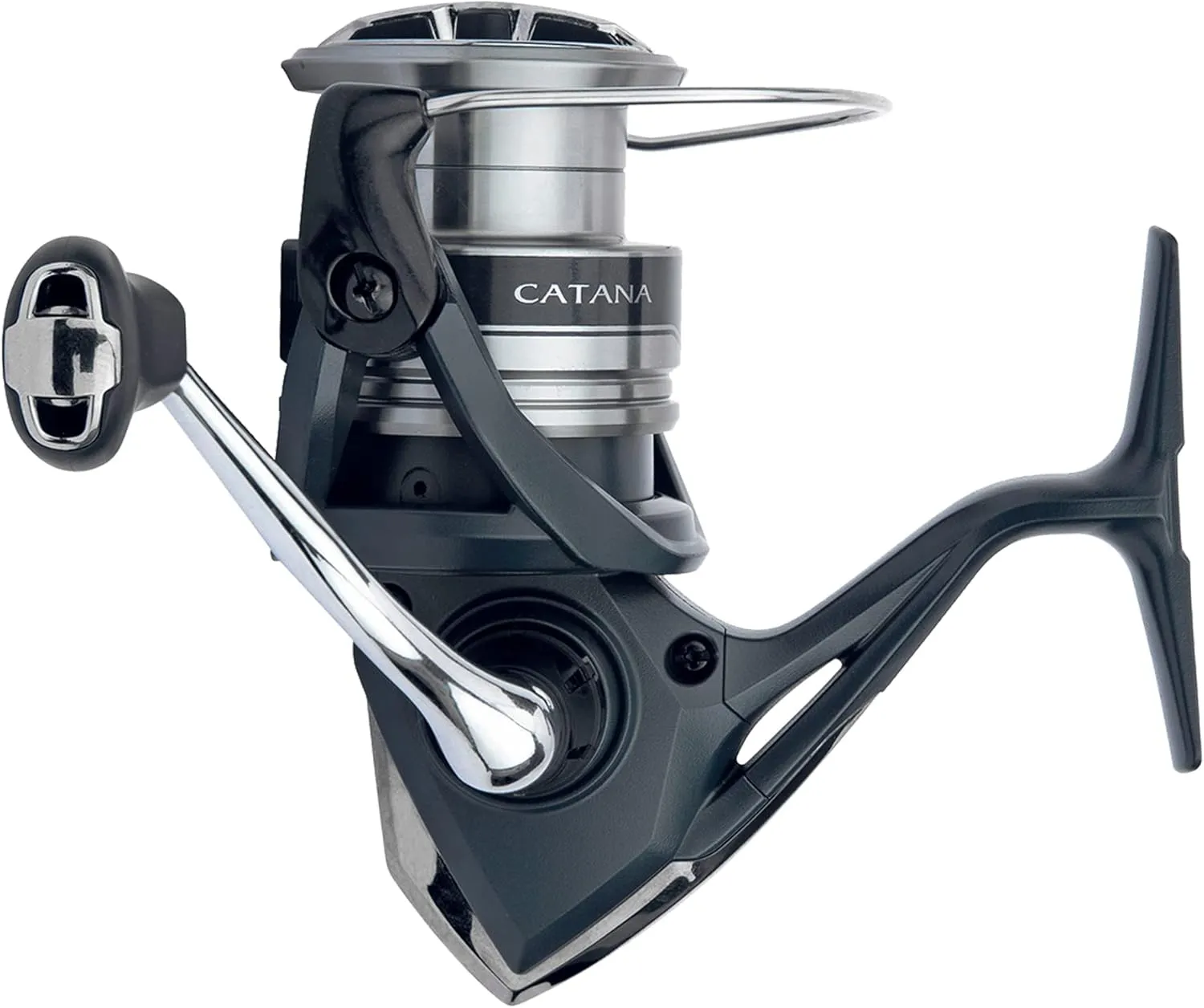 Bild von Shimano Catana FE Angelrolle 4000 in Schwarz und Silber für Allroundangeln und Spinfischen