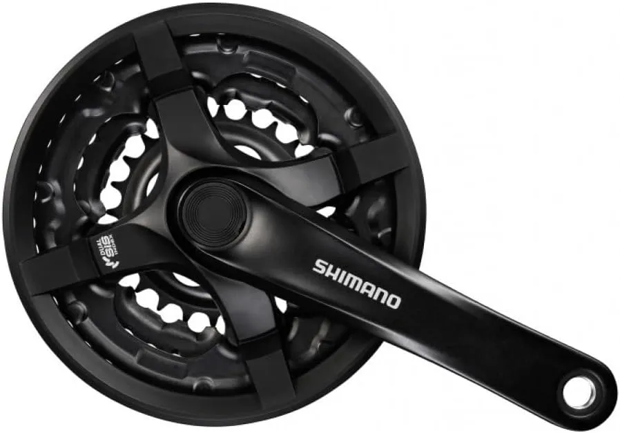 Bild von Shimano FC-TY501 Kurbelgarnitur für 6 bis 8-fach Schaltung, schwarz, 170 mm