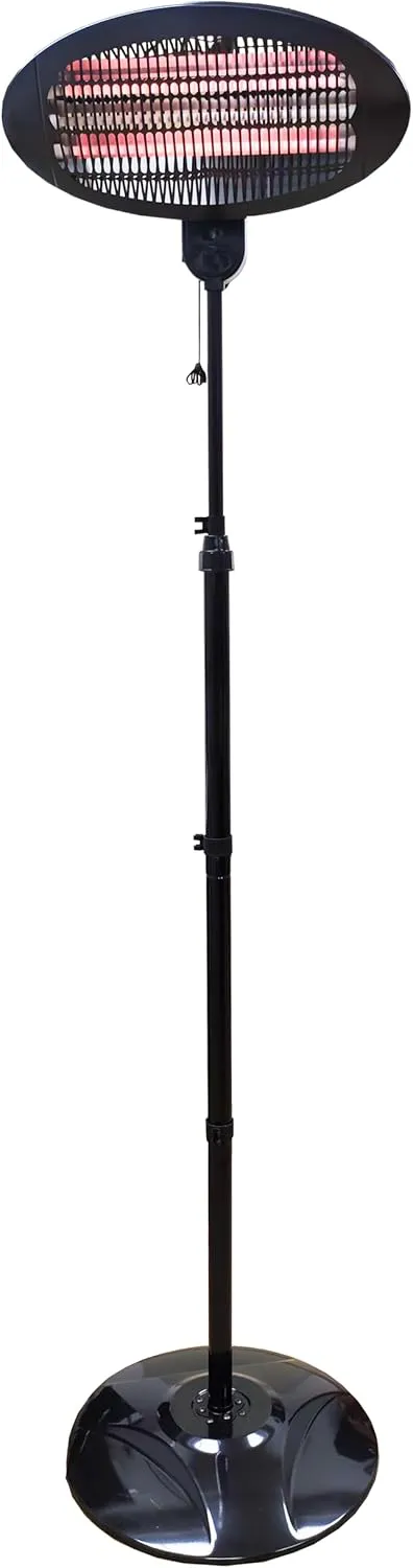 Bild von SHX Heizstrahler SHX02HS2000 mit 2000 Watt, 3 Heizstufen und Kippschutz in Schwarz