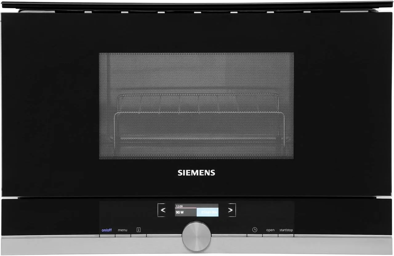 Bild von Siemens BE634LGS1 Mikrowelle, 900 W, 21 L Garraum, LED-Innenbeleuchtung, Edelstahl