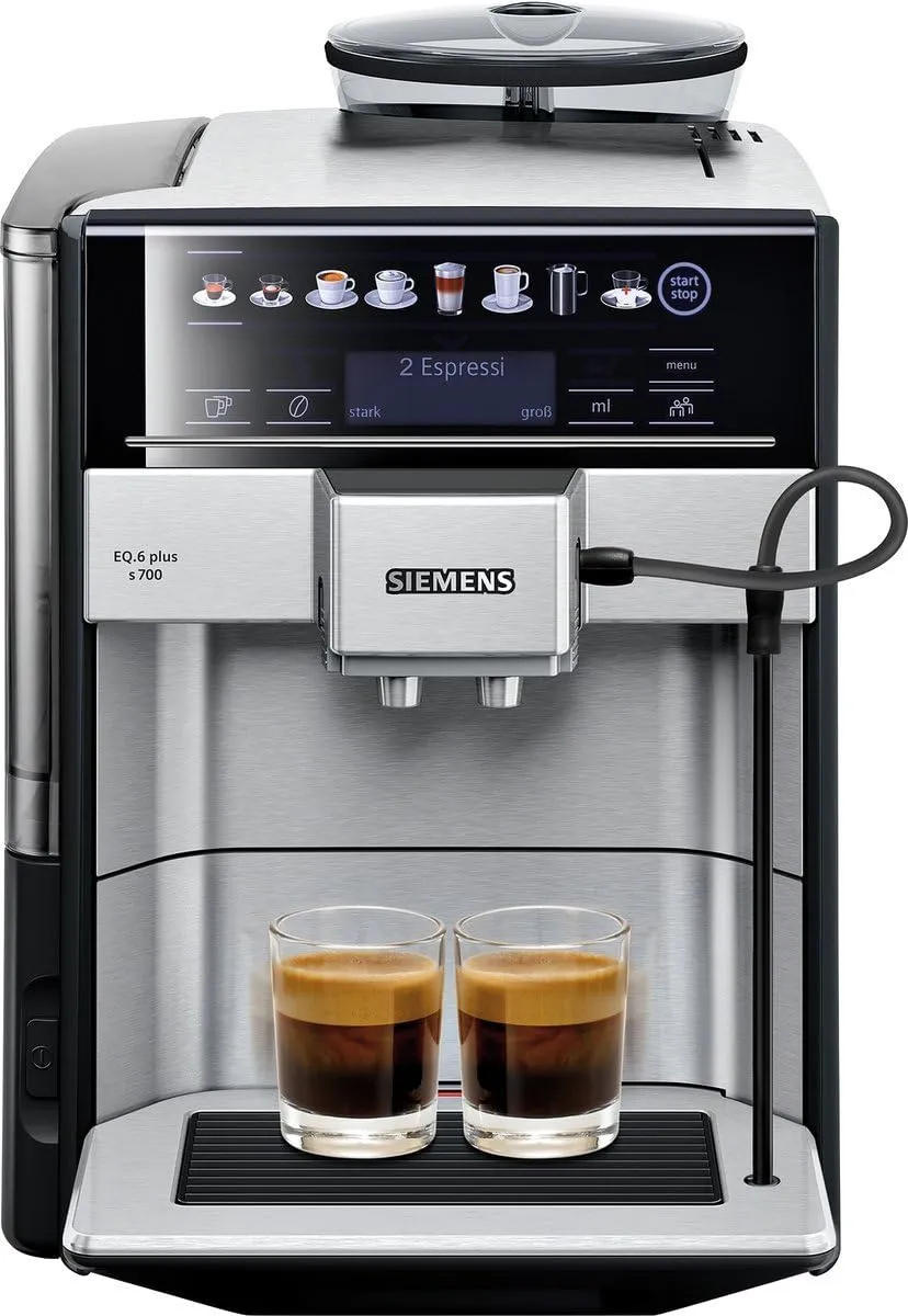 Bild von Siemens EQ.6 plus s700 Kaffeevollautomat TE657503DE mit Keramikmahlwerk und Milchaufschäumdüse