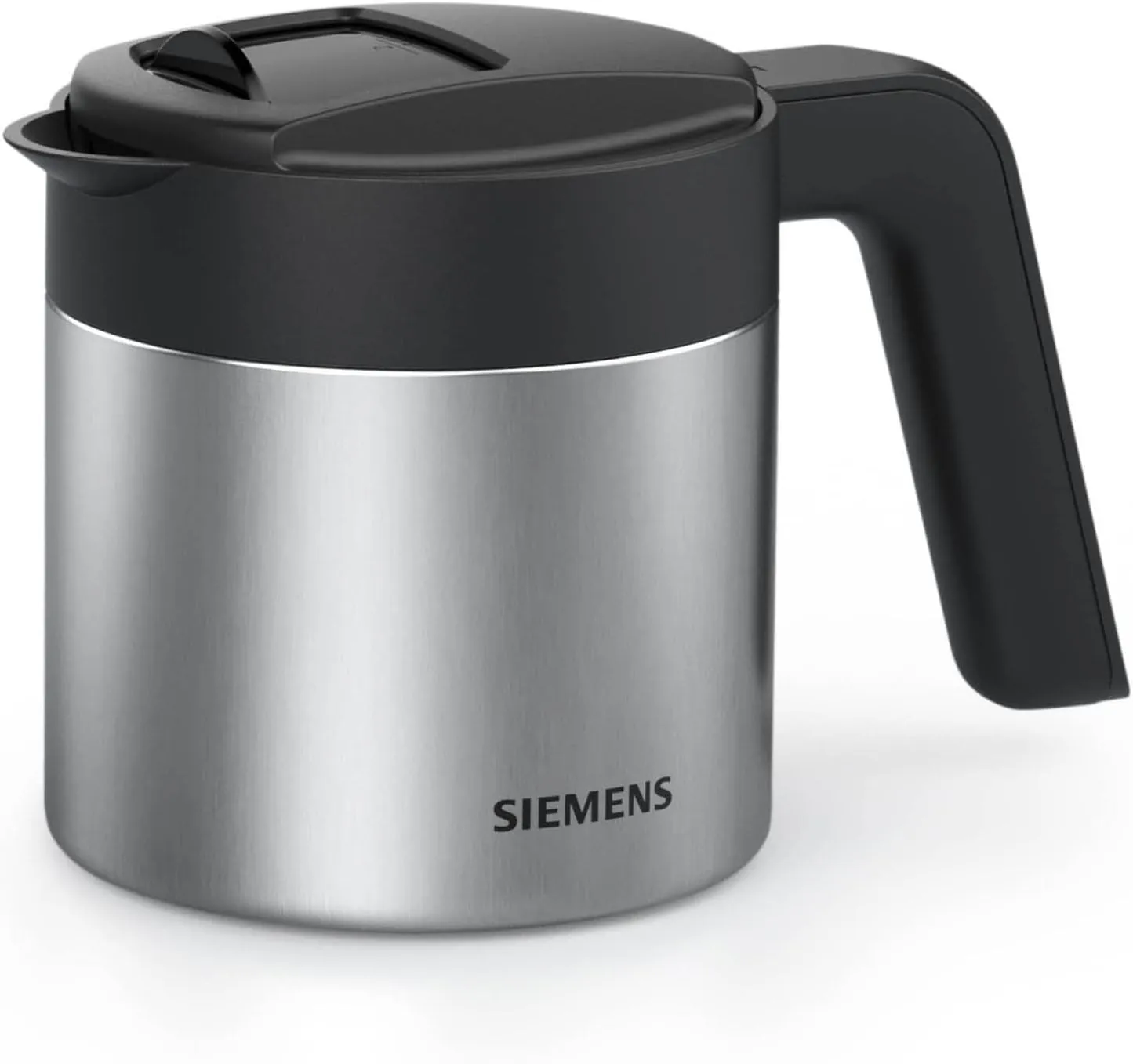 Bild von Siemens TZ40001 Thermo-Kaffeekanne mit 1 Liter Fassungsvermögen und Warmhaltefunktion, geeignet für EQ500, EQ700, EQ6 plus und EQ900, aus Edelstahl und leicht zu reinigen