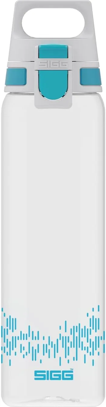 Bild von SIGG Tritan Renew Trinkflasche in Total Clear, geeignet für kohlensäurehaltige Getränke, spülmaschinenfest, auslaufsicher und kratzfest, erhältlich in 0,5L, 0,75L und 1,5L