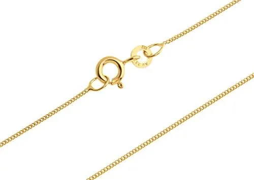 Bild von Silberketten Store Panzerkette aus 333er Gold für Damen, 38-60 cm, 0,8 mm Stärke mit Federringverschluss