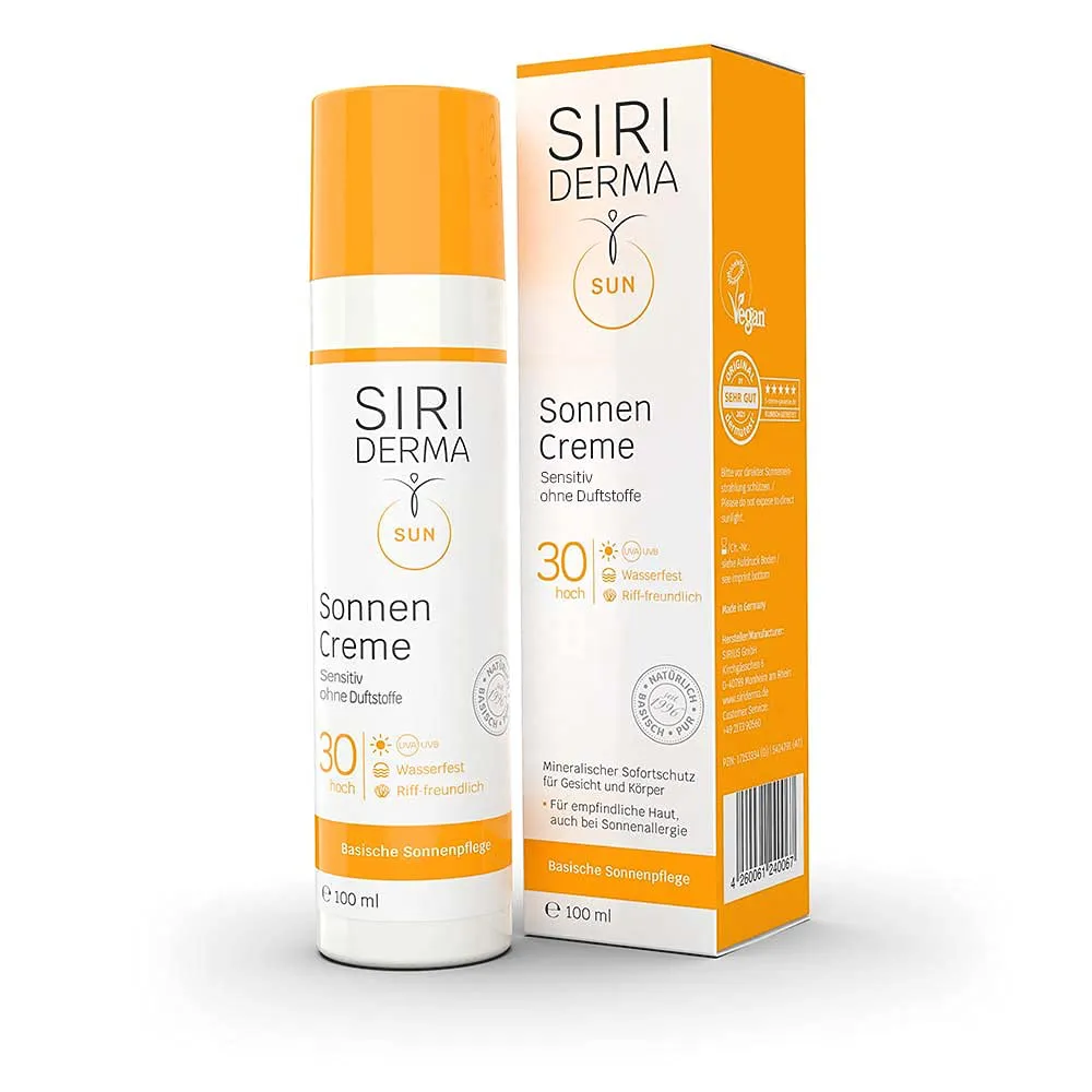 Bild von SIRIDERMA Sonnencreme LSF 30 für sensible Haut, 100 ml, mineralischer Sofortschutz ohne Nanopartikel und Duft