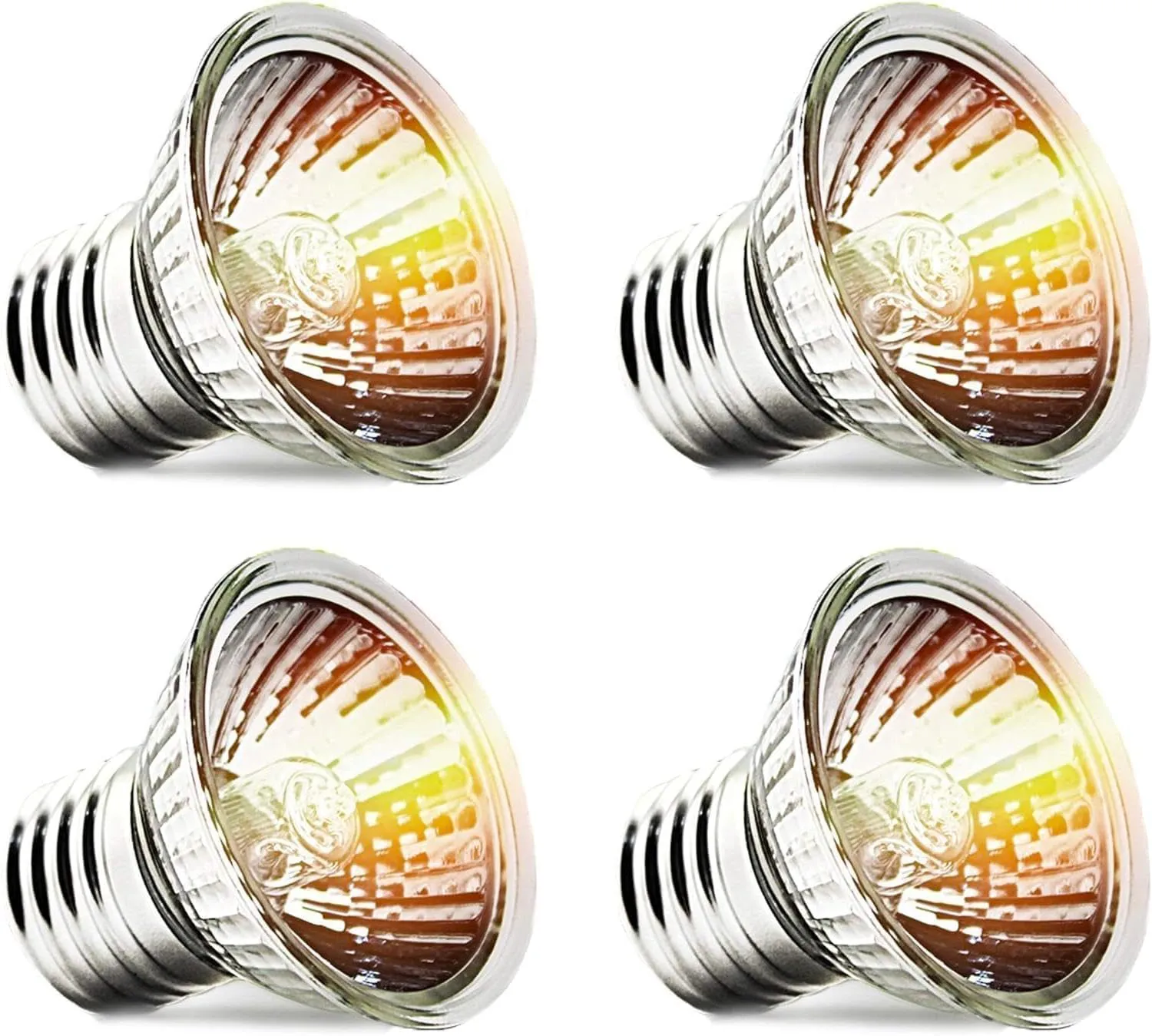Bild von SIYOMG 4er Set Wärmelampen für Reptilien mit 50W E27 UVA UVB Halogenbirnen