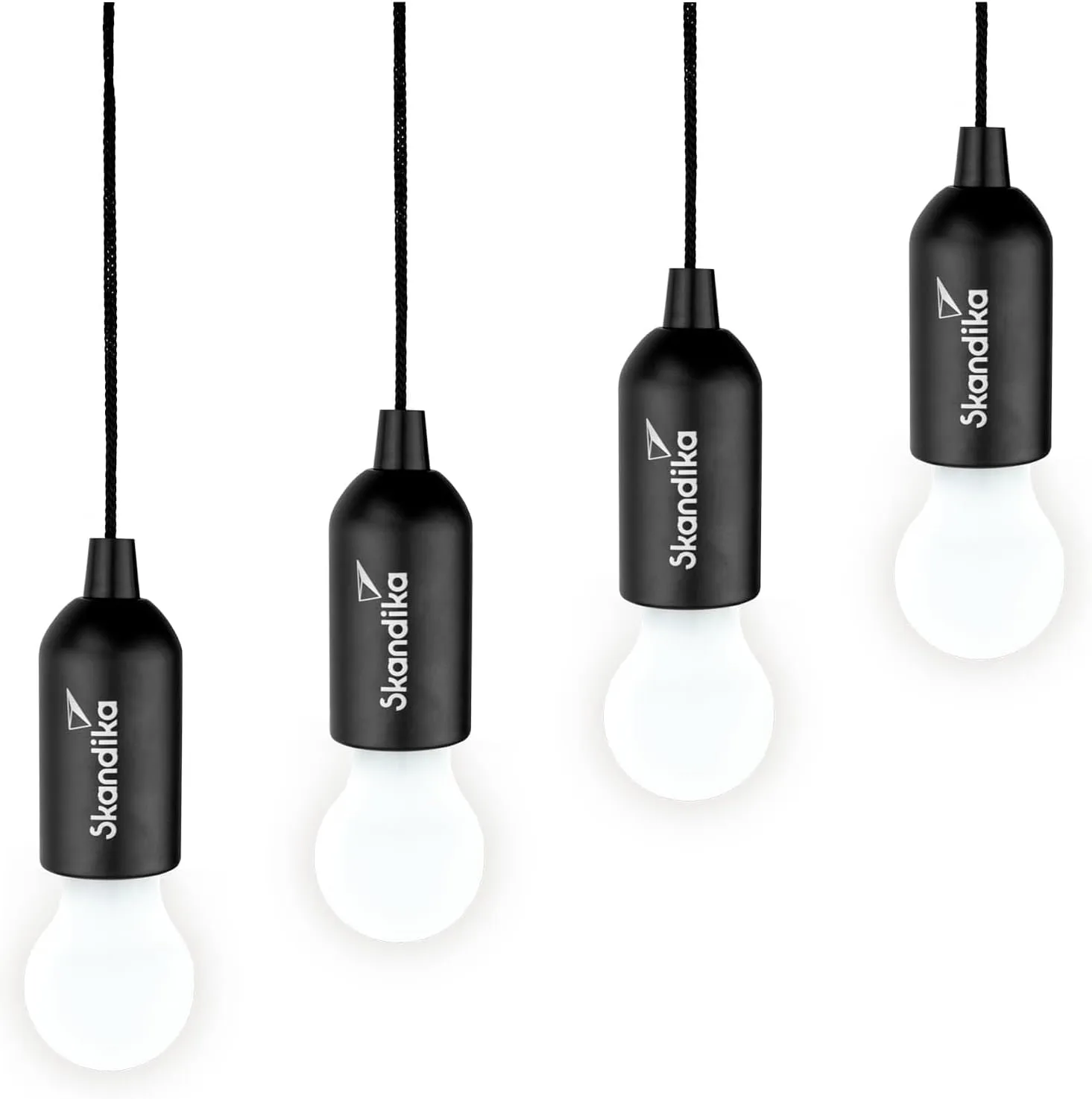 Bild von Skandika Narvik Campinglampe 4er Set mit LED und Zugschalter für tragbare Nutzung