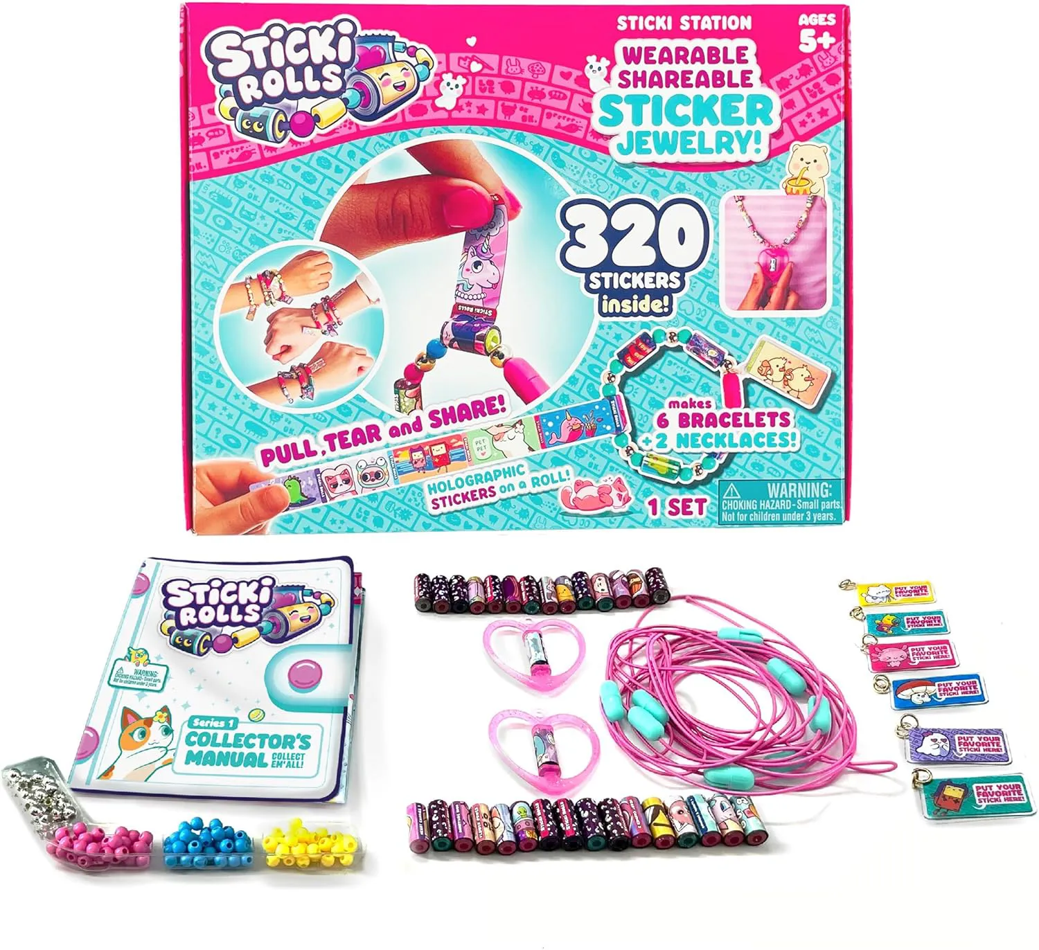Bild von Sky Castle Sticki Rolls Station mit tragbaren Aufklebern für DIY Schmucksets wie Armbänder und Halsketten