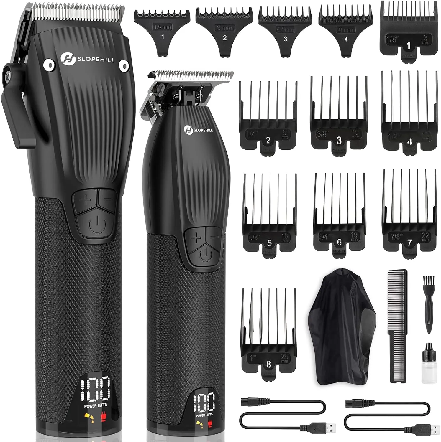 Bild von Slopehill Haarschneidemaschine und T-Klingen Trimmer Kit für Herren mit LED-Anzeige