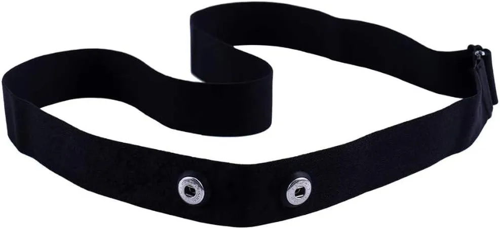 Bild von Smartech verstellbares elastisches Band für Herzfrequenzmesser in Schwarz, kompatibel mit Garmin, Polar, Wahoo und Bryton, aus hochwertigem Nylon und Spandex, Abstand 45 mm