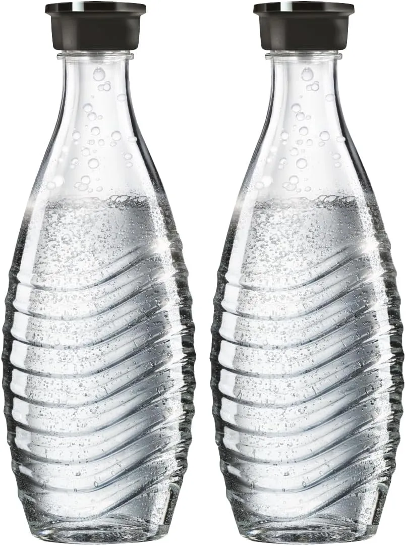 Bild von SodaStream 2er-Pack Crystal Glaskaraffe 0,7L spülmaschinenfest und kompatibel mit Crystal und Penguin