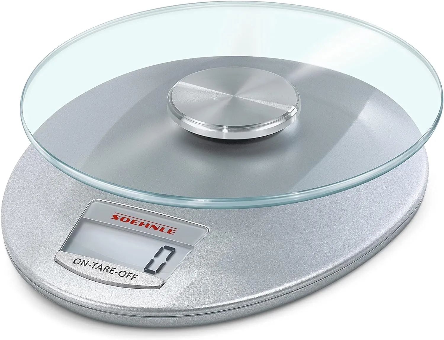 Bild von Soehnle Roma Küchenwaage mit 5 kg Tragkraft, 1 g Wiegepräzision und LCD-Anzeige in Silber