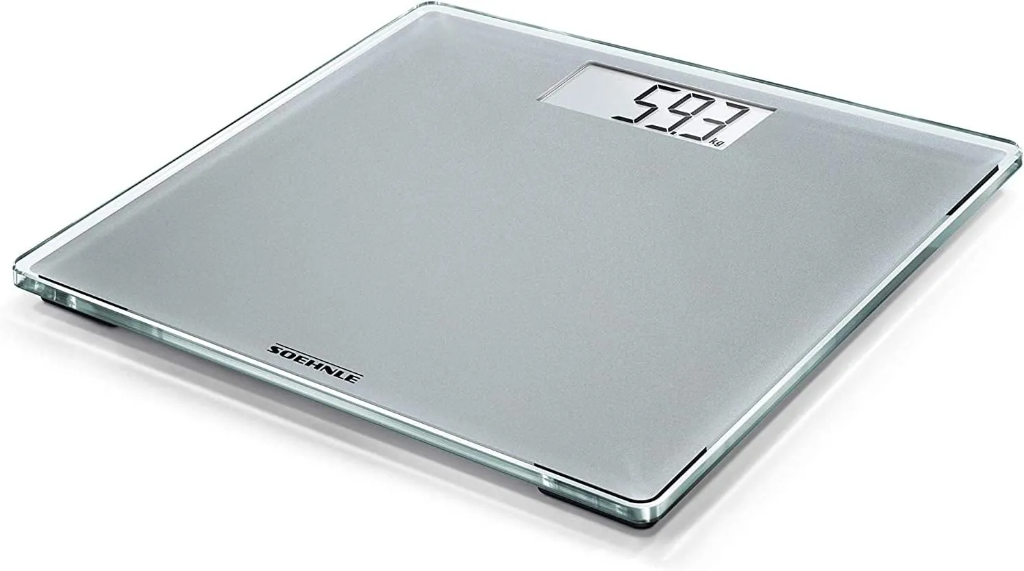 Bild von Soehnle Style Sense Compact 300 digitale Personenwaage mit großer Trittfläche und gut lesbarer LCD-Anzeige aus Sicherheitsglas