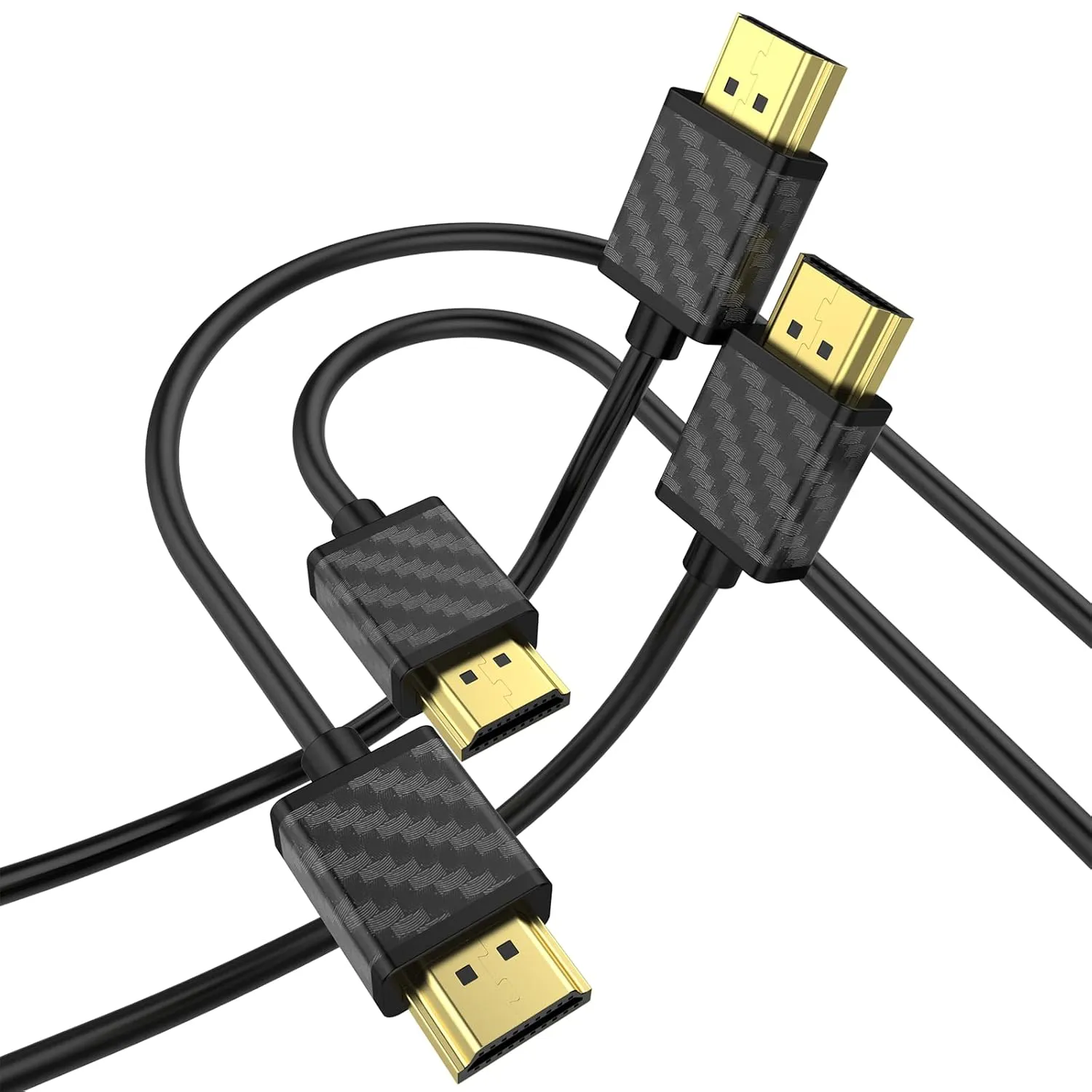 Bild von SOEYBAE 2er Set HDMI Kabel mit 1 Meter Länge, 18 Gbps, HDMI 2.0, 4K bei 60 Hz, HDR, Ultra HD und 3D Unterstützung