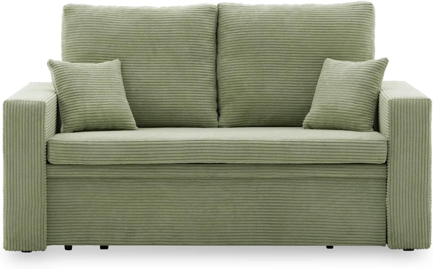 Bild von Sofa Aikido I mit Schlaffunktion in 150x85 cm und Bettkasten, moderner Cordstoff POSO 047