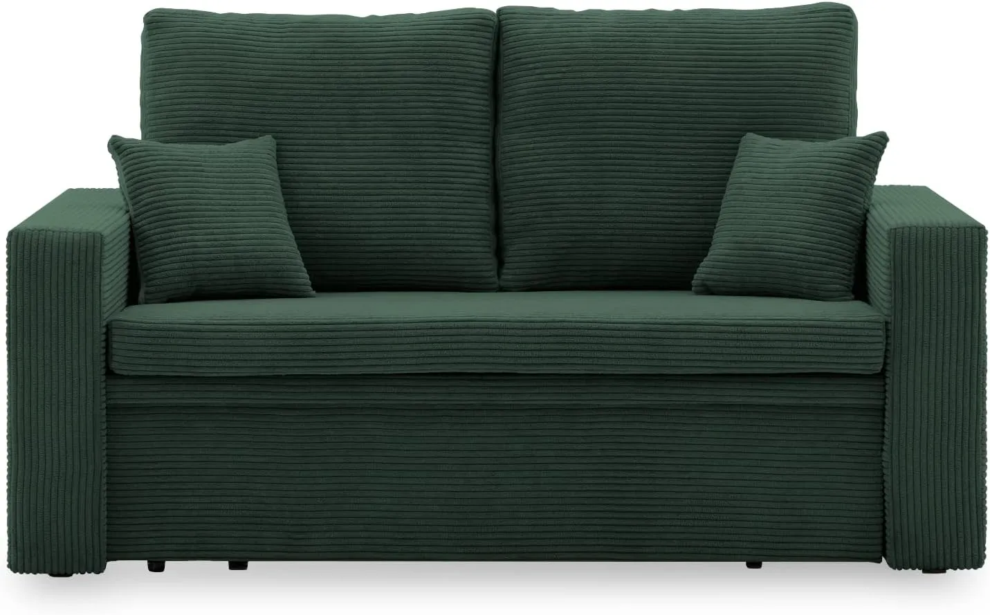 Bild von Sofa Aikido I mit Schlaffunktion und Bettkasten in verschiedenen Farben, moderner Cordstoff POSO 014, Maße 150x85 cm