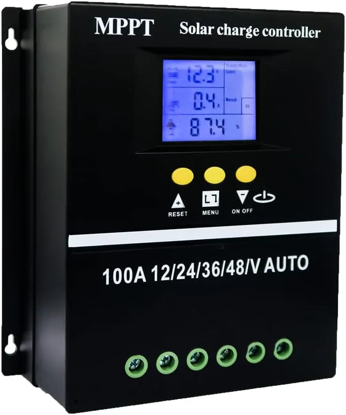 Bild von SOGTICPS 100A MPPT Solar Laderegler mit LCD Display für 12V bis 48V Batterien und Dual USB Anschluss
