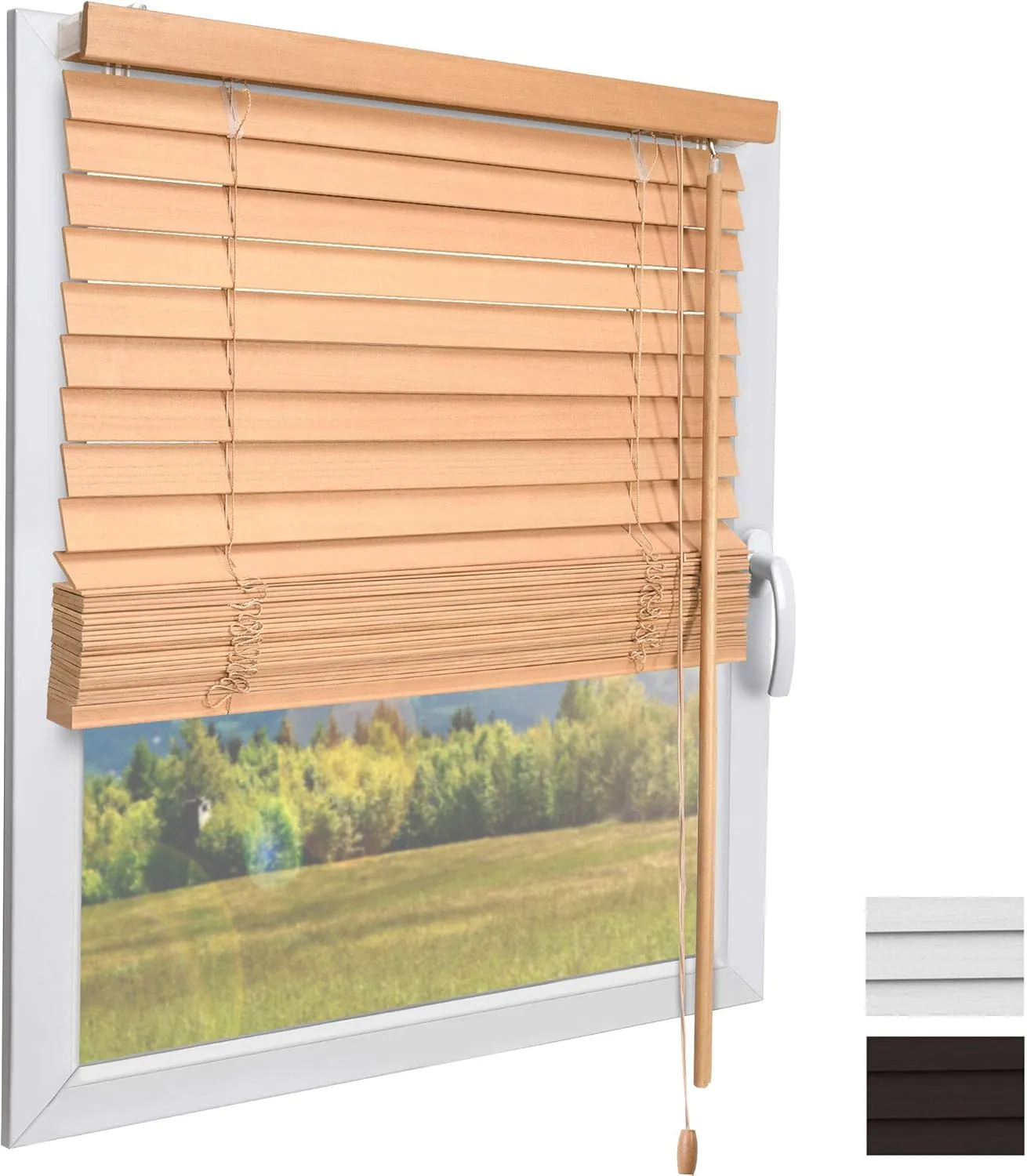 Bild von Sol Royal SolDecor JH3 Holzjalousie in Eichenoptik 90x160 cm mit 3,5 cm breiten Lamellen umweltschonend produziert