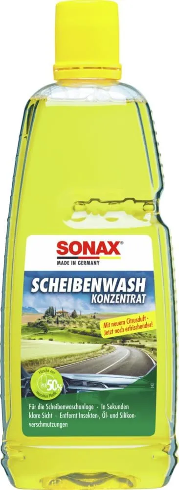 Bild von SONAX ScheibenWash Konzentrat Citrus 1 Liter für Sommer-Scheiben- und Scheinwerferwaschanlagen Art-Nr. 02603000