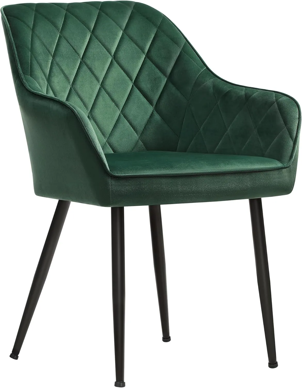 Bild von SONGMICS LDC088C01 Esszimmerstuhl mit Samtbezug und Metallbeinen, belastbar bis 110 kg, in grün für Esszimmer, Küche, Wohnzimmer und Schlafzimmer