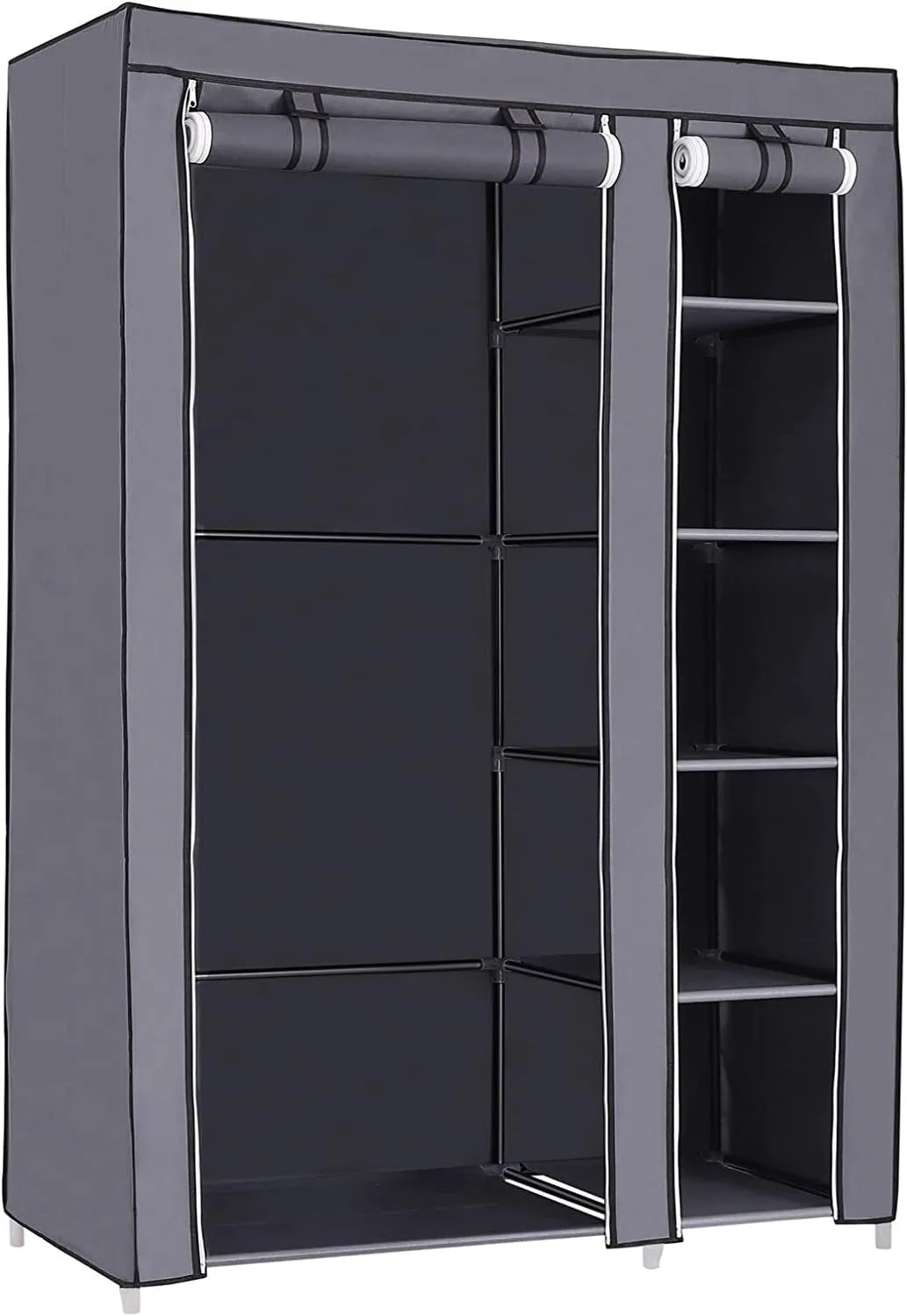 Bild von SONGMICS LSF007G XL Stoffschrank in Grau mit Kleiderstange, Maße 110 x 175 x 45 cm
