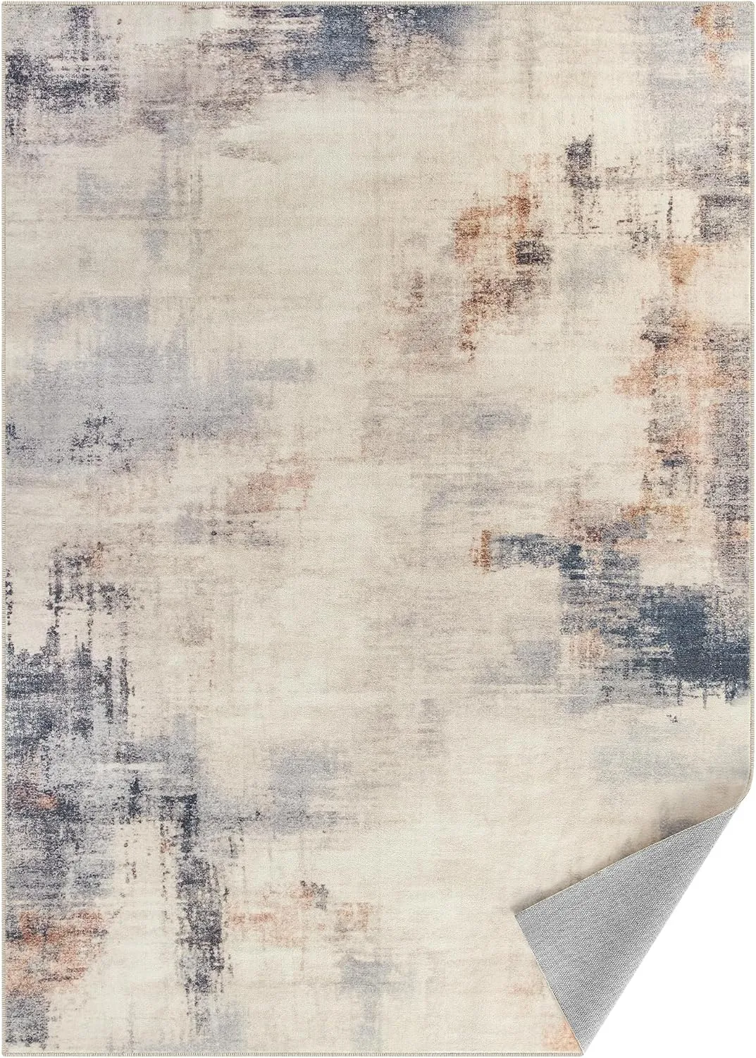 Bild von SONGMICS TAR077K01 Teppich 160 x 230 cm in Kamelbraun, rutschfest und maschinenwaschbar, ideal für Wohnzimmer, Küche und Flur