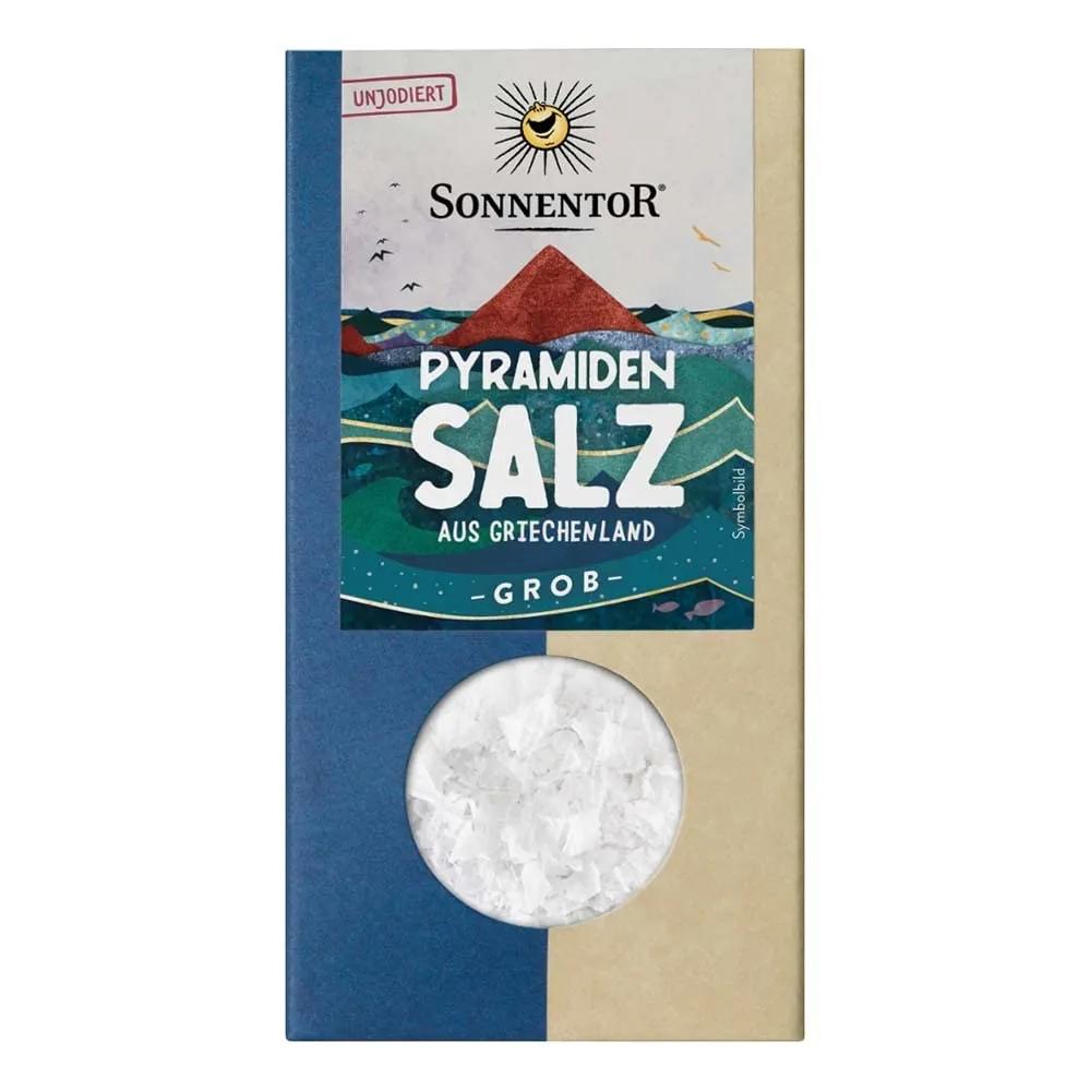 Bild von Sonnentor grobes Pyramidensalz in 65 g Verpackung