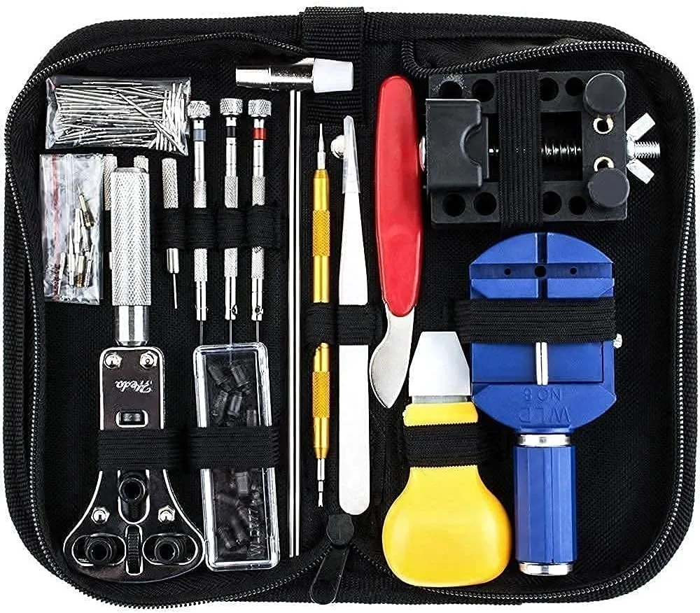 Bild von Sopoby 147-teiliges Uhrenwerkzeug Set mit Gehäuseöffner und Nylontasche