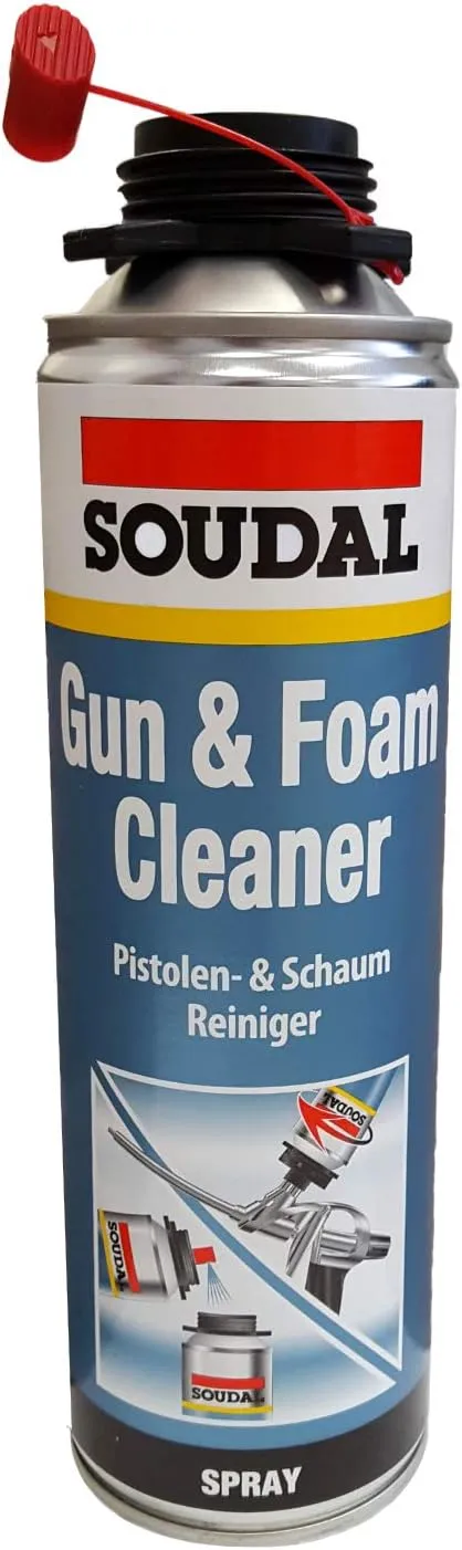 Bild von Soudal Profi Pistolenreiniger 500ml, hochaktiver Schaumreiniger für Montagepistolen und PU Schaum