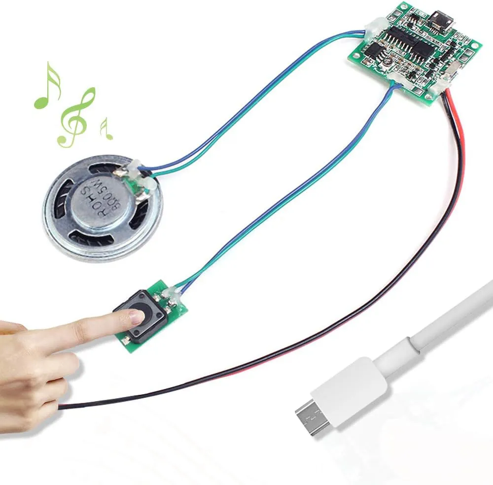 Bild von Sound Modul mit Tastensteuerung und 8 MB Speicher für MP3 und WAV, ideal für DIY Spieluhren und Grußkarten