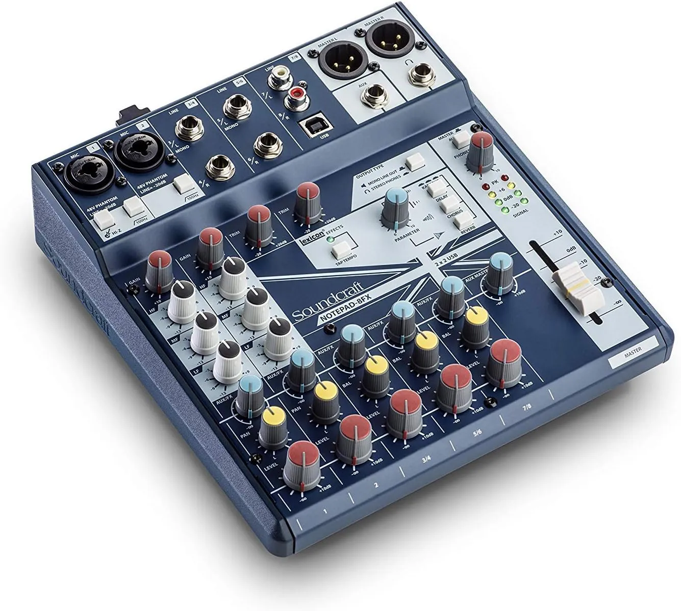Bild von Soundcraft Notepad 8FX analoges Mischpult mit USB-Anschluss und Lexicon Effekten