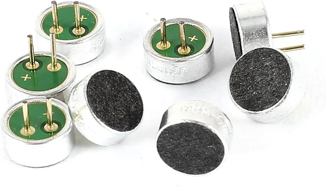 Bild von Sourcing map 8 Stück Elektret Kondensatormikrofone mit 2 Pins und einer Größe von 6 mm x 2,7 mm
