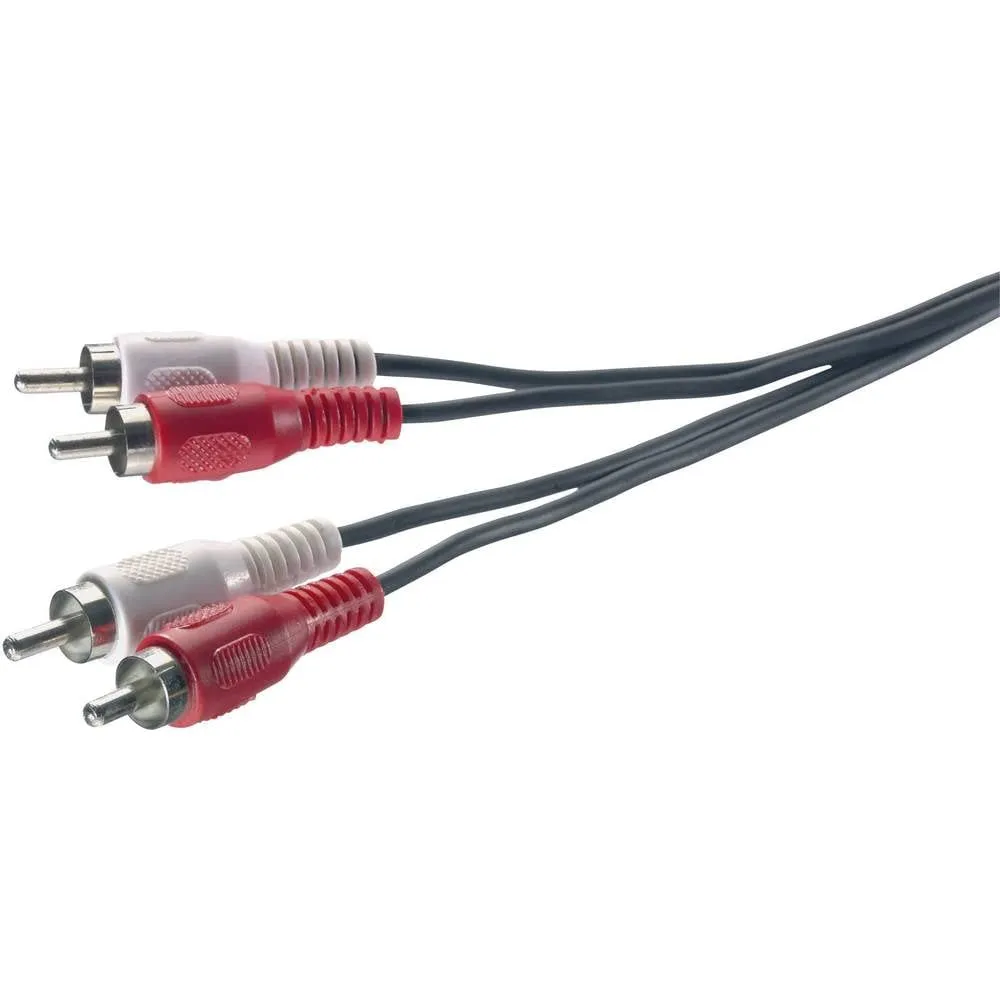 Bild von SpeaKa Professional SP-1300368 Cinch Audio Anschlusskabel mit 2x Cinch-Stecker auf 2x Cinch-Stecker, 2,5 Meter