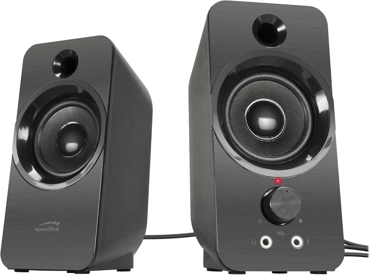 Bild von Speedlink DAROC Stereo Lautsprecher mit 12 Watt und 3,5mm Klinkenstecker in Schwarz
