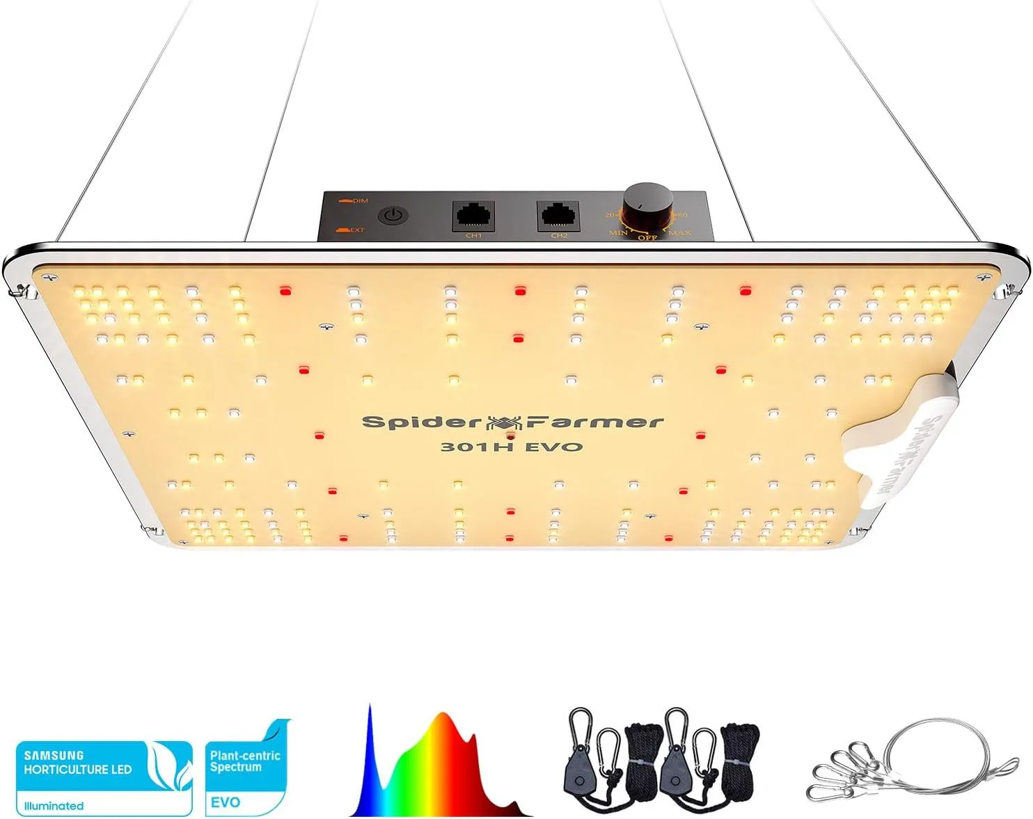 Bild von Spider Farmer SF1000 LED Pflanzenlampe mit Vollspektrum und dimmbaren Samsung Dioden