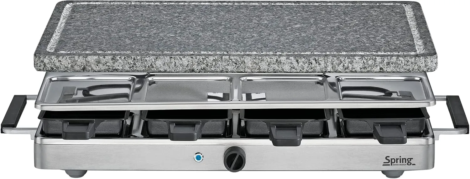 Bild von Spring CLASSIC Raclette Grill für 8 Personen mit Granit-Grillplatte und 1200 Watt