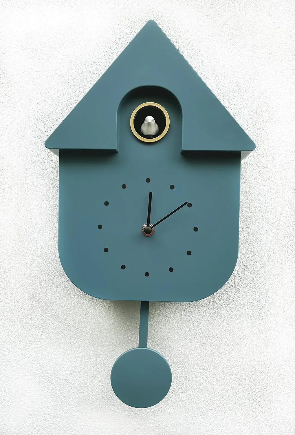 Bild von SPRING LIFE Kuckucksuhr im Chalet-Stil in Graublau, 29,5 x 21,5 x 8,5 cm mit Vogelgeräusch