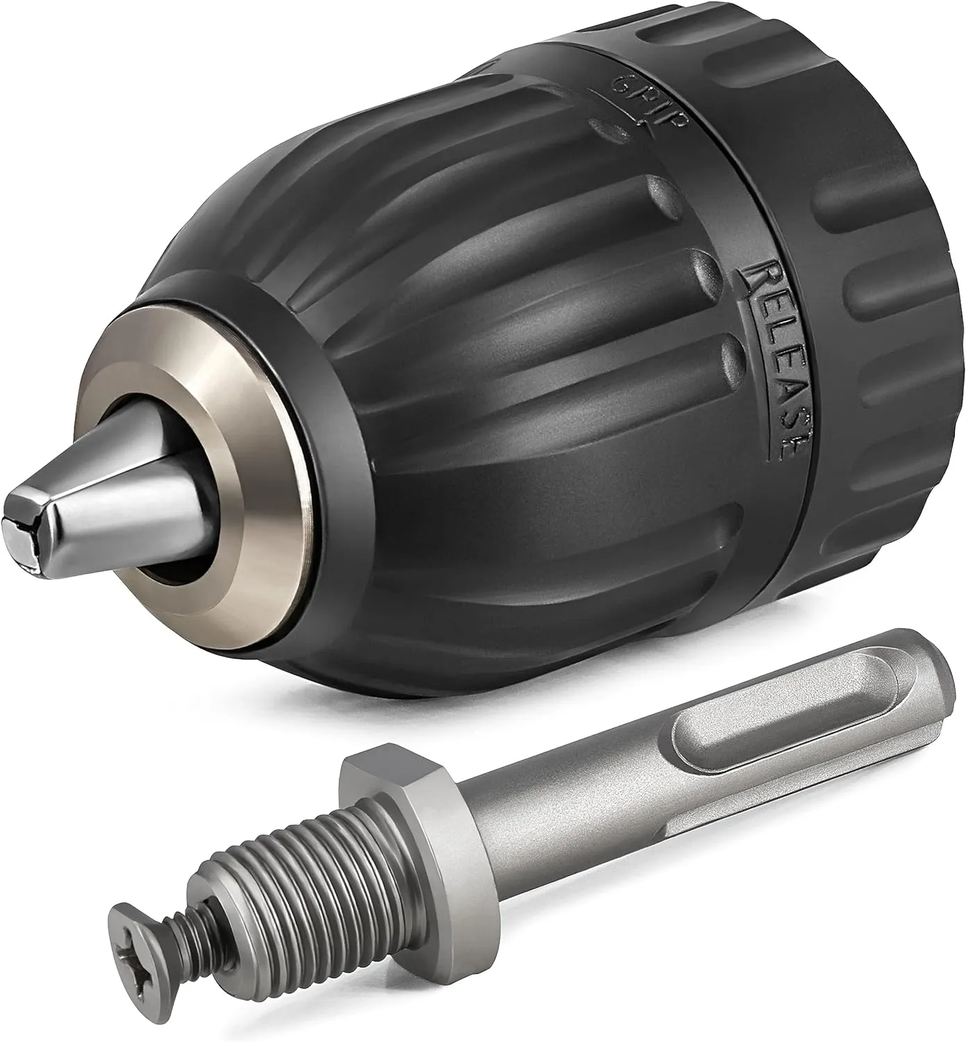 Bild von S&R Schnellspannbohrfutter von 2 mm bis 13 mm mit SDS-plus Adapter und Gewinde