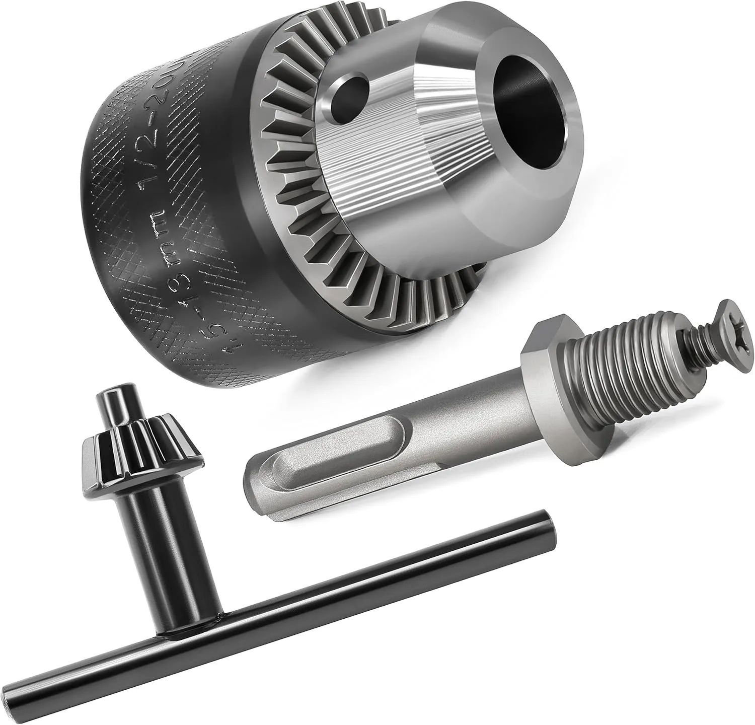 Bild von S&R Zahnkranzbohrfutter mit 1,5 bis 13 mm Durchmesser und SDS-plus Adapter