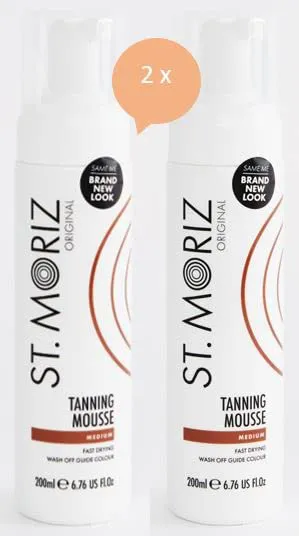 Bild von St. Moriz Selbstbräuner Mousse Medium 2 x 200 ml