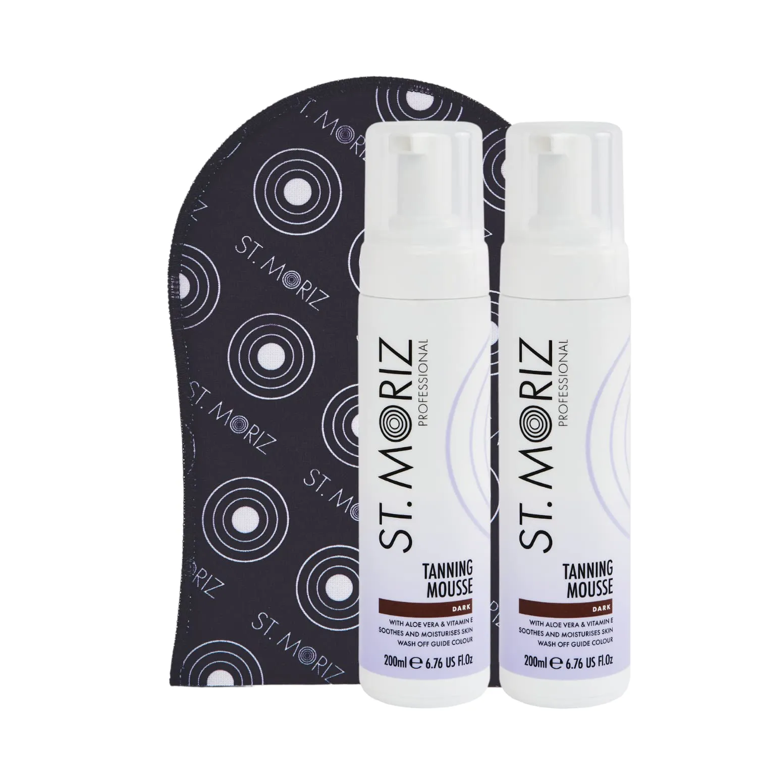 Bild von St. Moriz Selbstbräunungsmousse dunkel mit 2 x 200 ml und einem Applikator