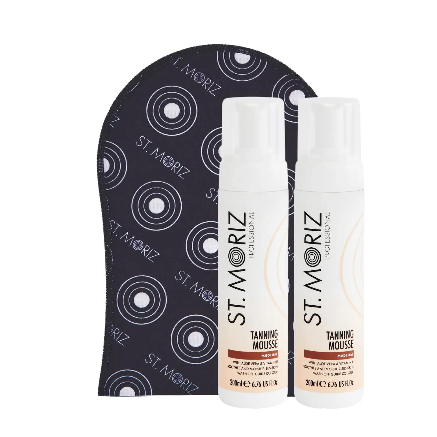 Bild von St. Moriz Selbstbräunungsmousse Medium im Doppelpack mit 2 x 200 ml und einem Applikator