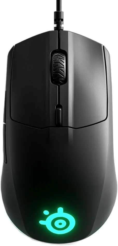 Bild von SteelSeries Rival 3 Gaming-Maus mit TrueMove Core-Sensor, 8500 CPI, 6 programmierbaren Tasten und geteilten Triggertasten in Schwarz