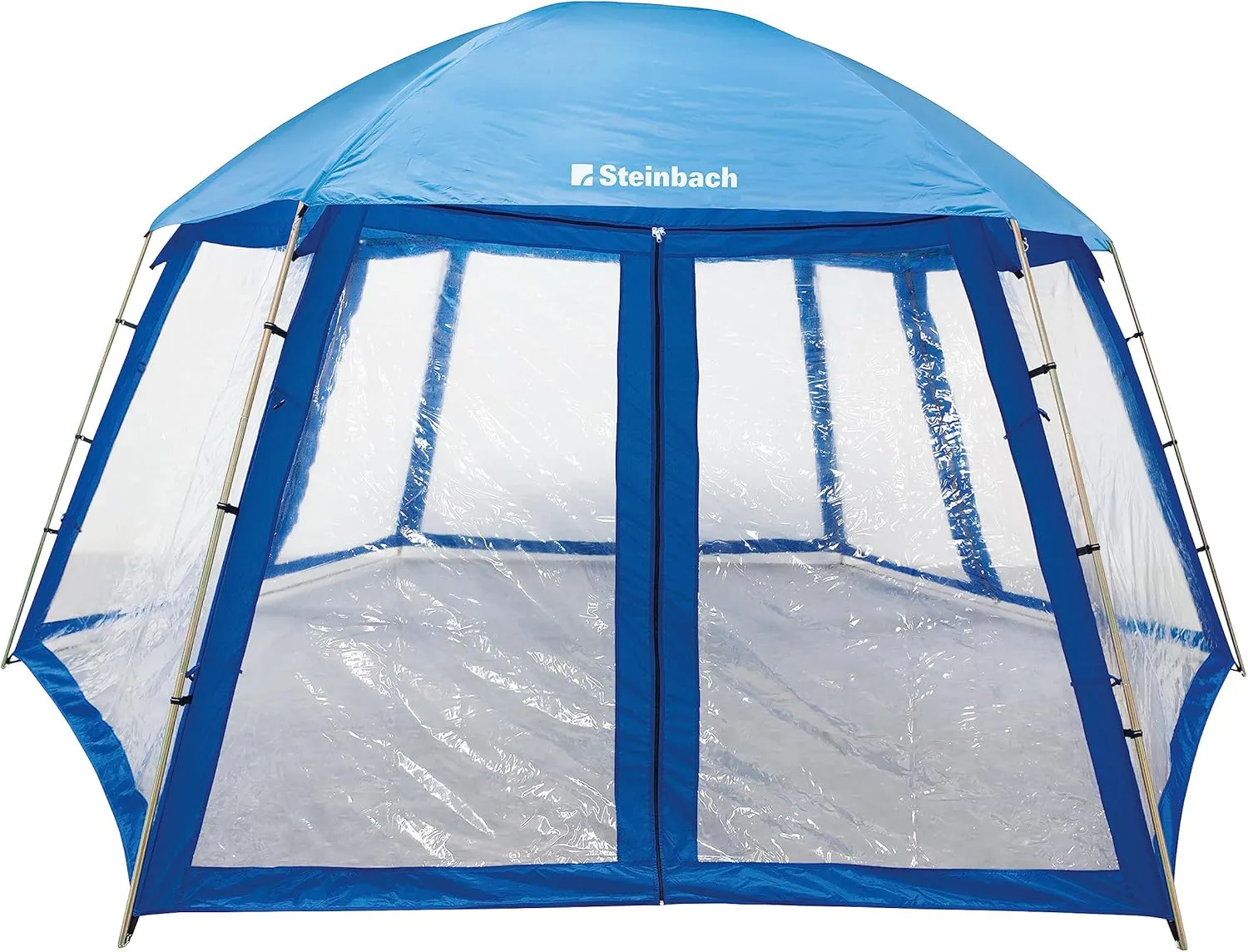 Bild von Steinbach Pooldach 036420 für Pools bis 400 cm Durchmesser mit Sonnenschutz und schnellerer Aufwärmung des Poolwassers, Maße 500 x 433 x 250 cm