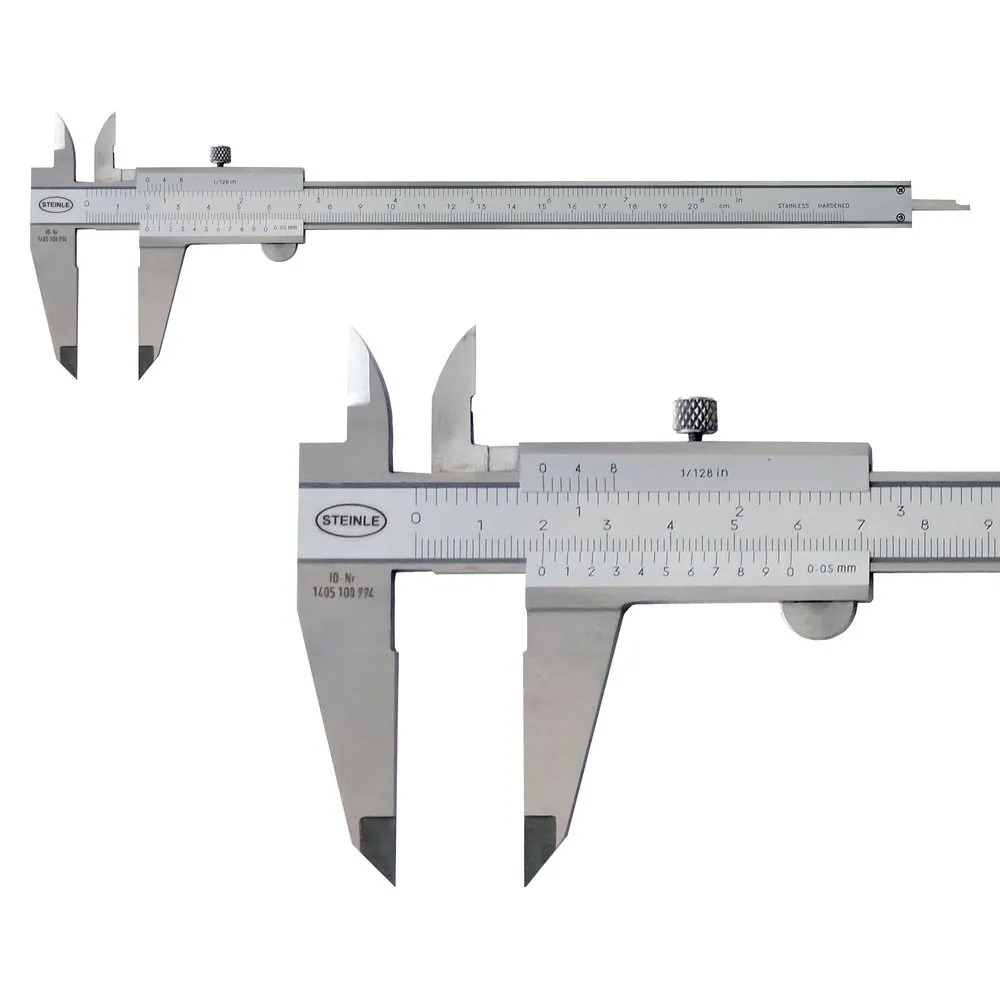Bild von STEINLE 1102 Taschen Messschieber 150 mm mit Feststellschraube und Gewindetabelle