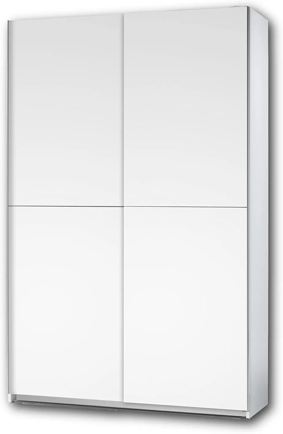 Bild von Stella Trading FAST Kleiderschrank in Weiß mit Schwebetüren und viel Stauraum, Maße 125 x 195 x 38 cm