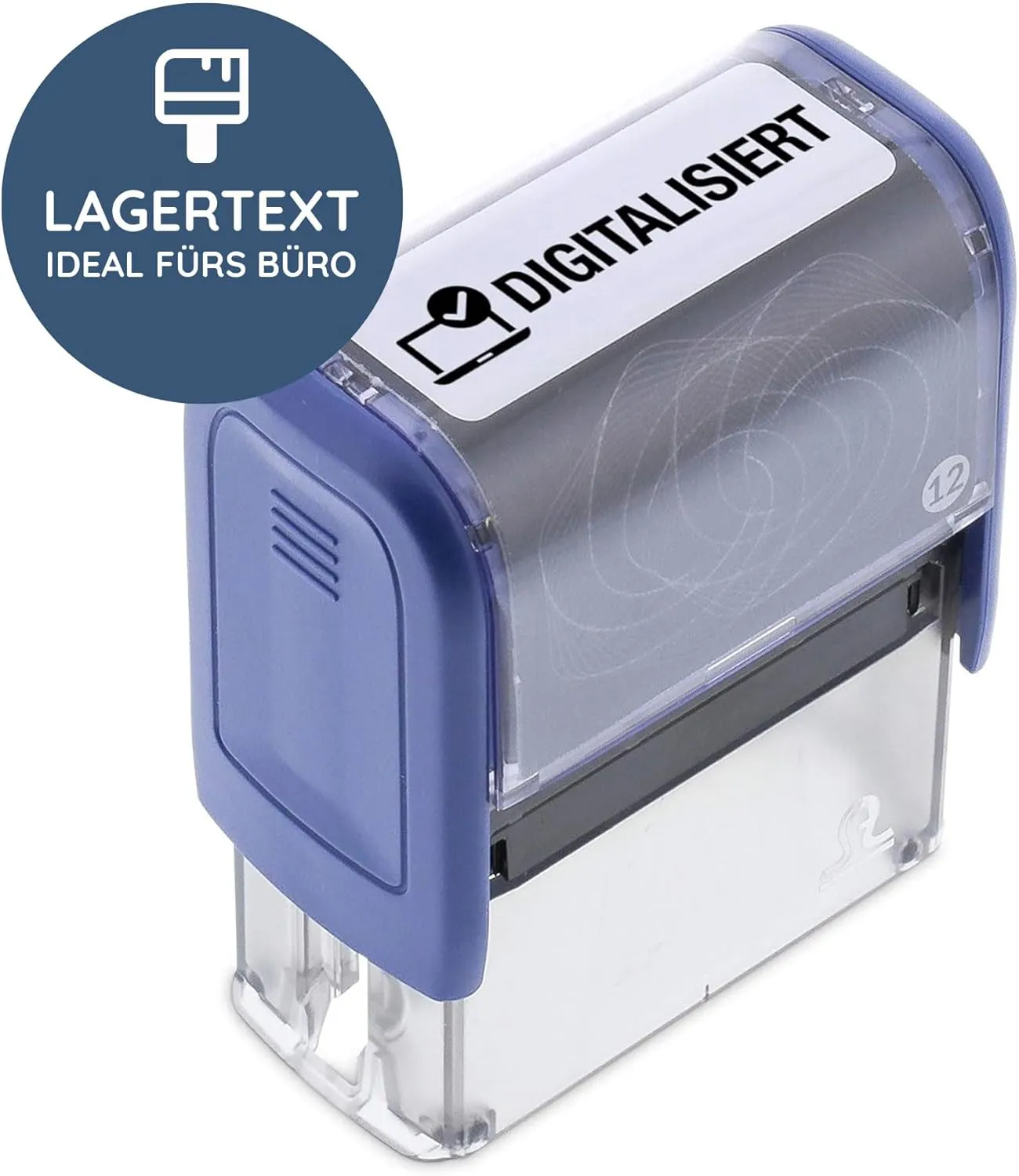 Bild von Stempel Fabrik Digitalisiert Selbstfärbestempel für Dokumente 47 x 17 mm mit präzisem Text