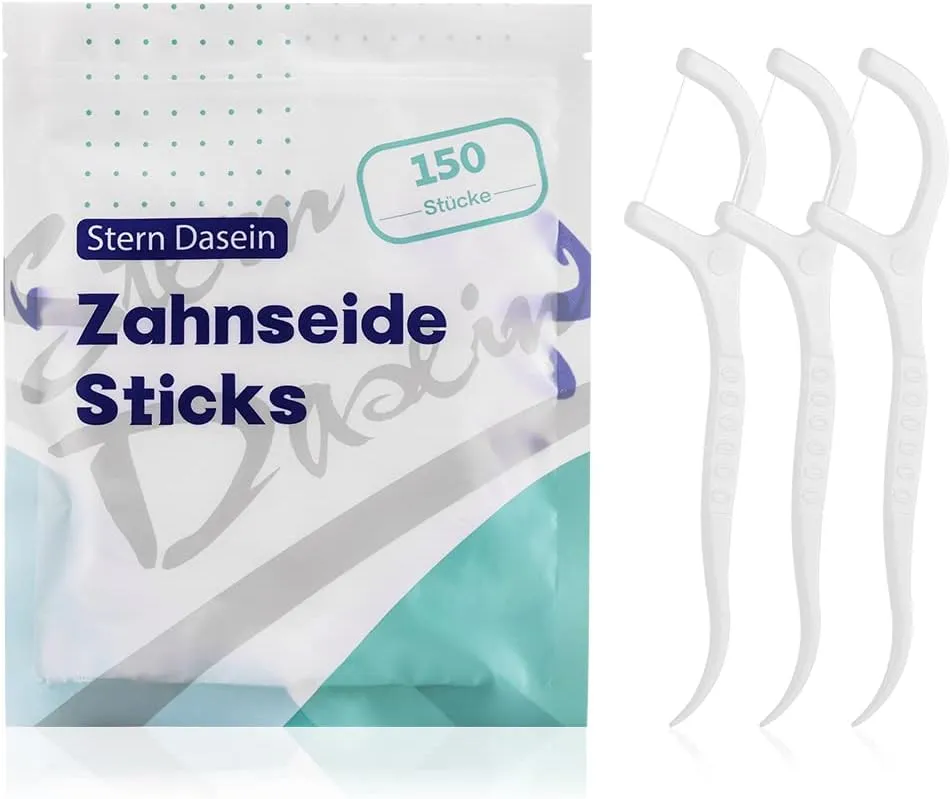 Bild von SternDasein 150 Stück Einweg Zahnseide zur Zahnpflege und Plaqueentfernung