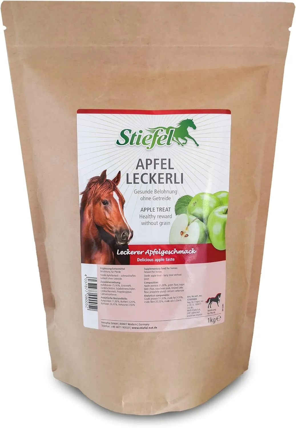 Bild von Stiefel Apfelleckerli für Pferde, getreidefrei, 1 kg