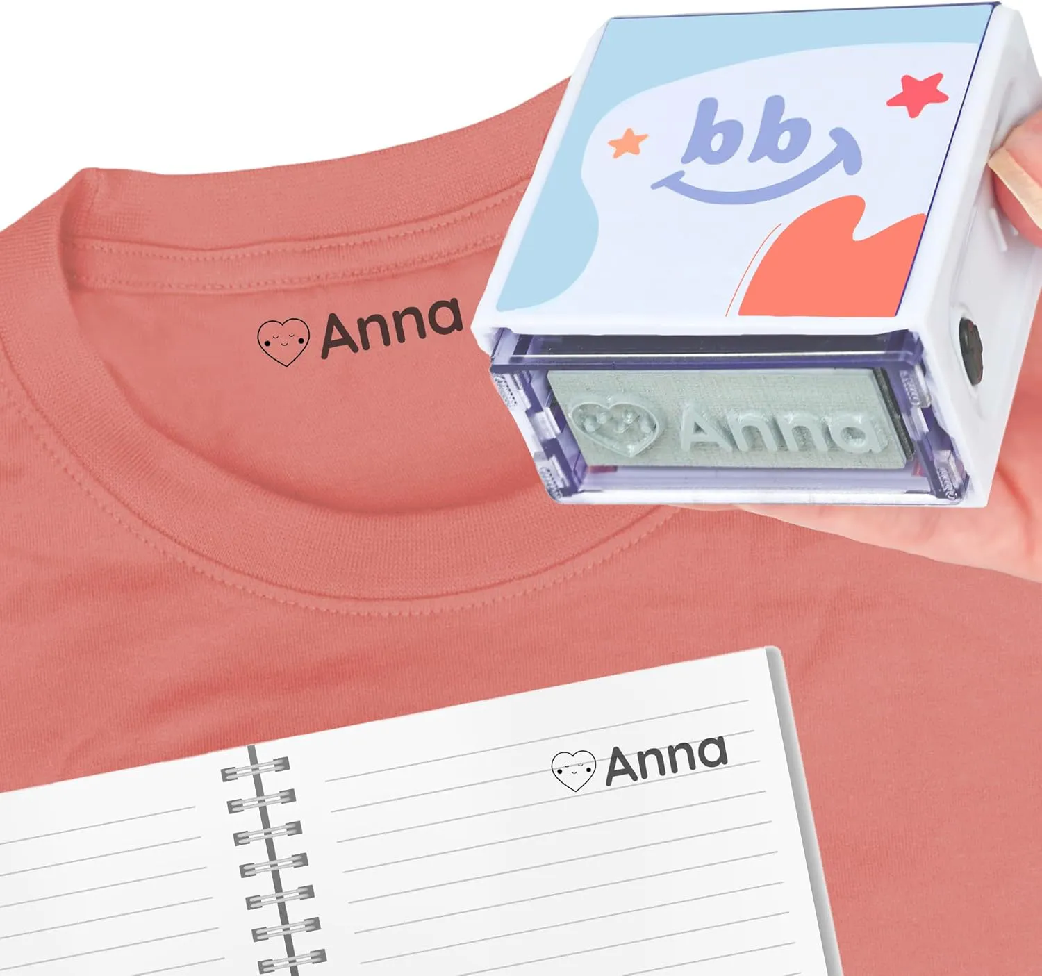 Bild von StiKiddo Namensstempel für Kinder, personalisierbar und waschmaschinenfest für Textil und Papier
